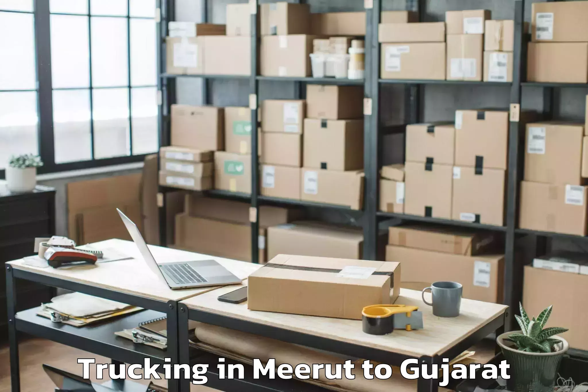 Easy Meerut to Sidhpur Trucking Booking